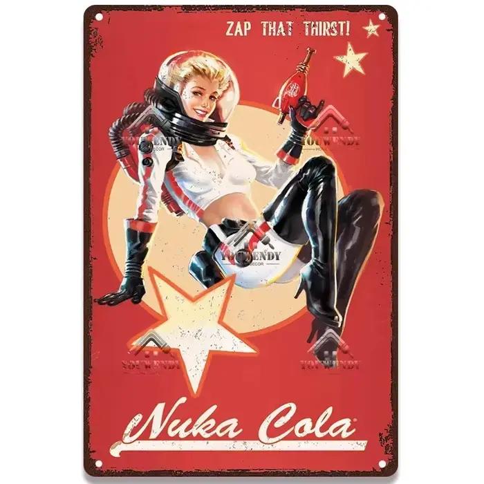 Panneau métallique Nuka Cola Drink Posters Game - Rendez votre maison unique avec cette plaque Nuka 