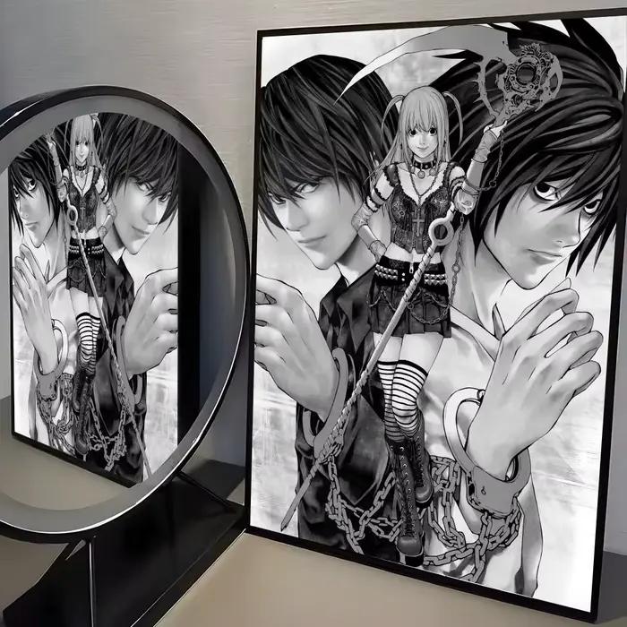 Anime d-death note peinture calligraphie haute qualité coton toile affiche mur Art pour salon modern