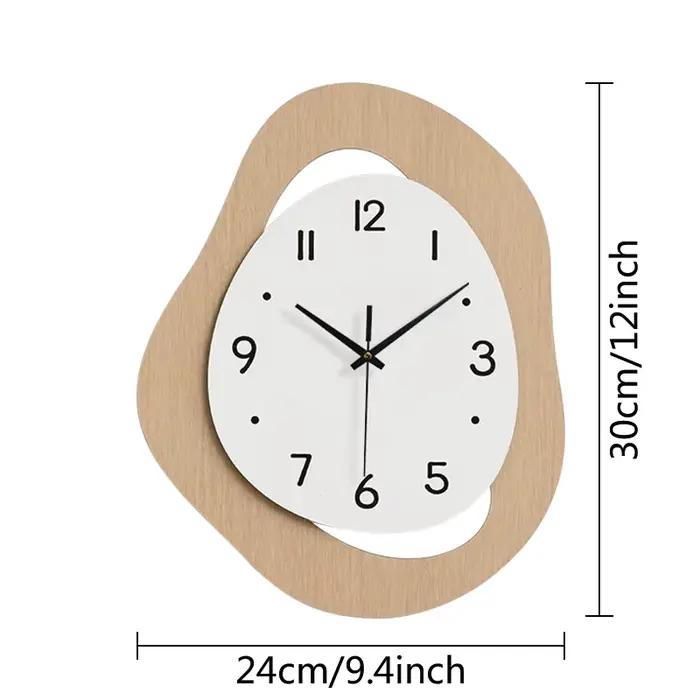 Horloge murale numérique créative moderne, forme irrégulière torsadée, décoration de personnalité po