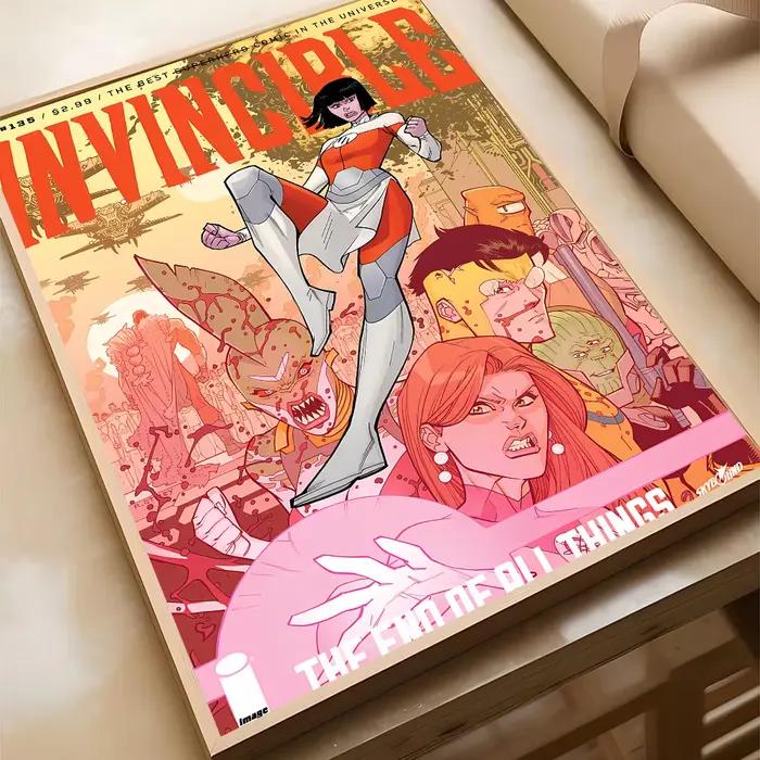 Affiche de dessin animé I-invincible, décor artistique pour maison, salon, chambre à coucher, Bar, c