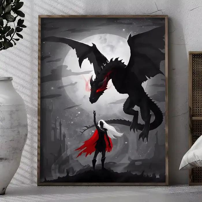 Nouvelle toile murale en verre T-throne, peinture calligraphique durable, affiche murale, décoration