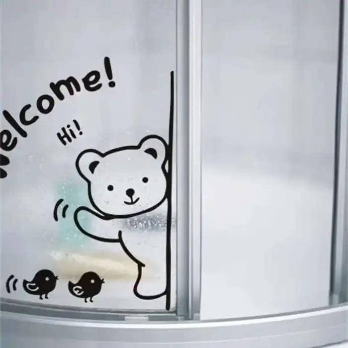 Autocollant de fenêtre d'affiche de bienvenue, autocollant mural de bienvenue pour enfants, jouet, m