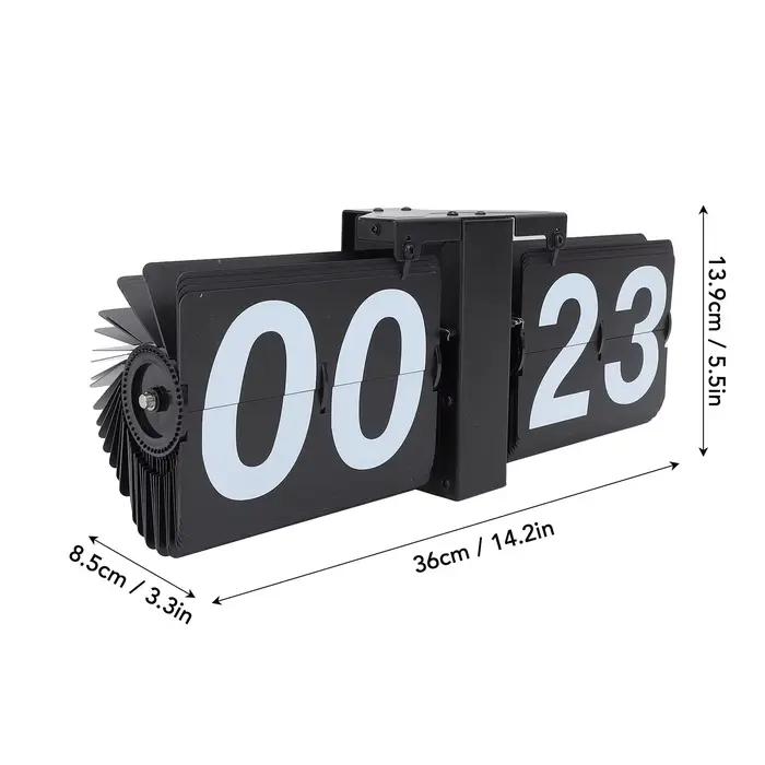 Horloge numérique rétro rabattable 24 heures, simple face, minimaliste, mécanique, automatique, pour