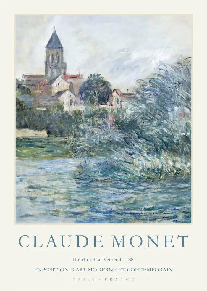 Affiches et imprimés d'exposition de paysage abstrait Vintage de Claude Monet, peinture sur toile, i