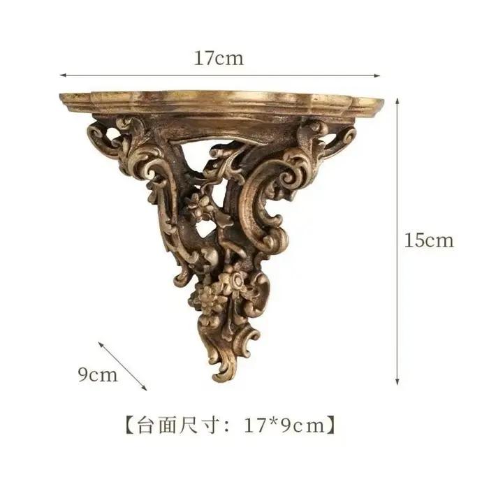 Étagère décorative murale Antique, bougeoir sculpté, salon de style européen, décoration murale en r
