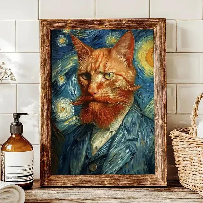 Peinture amusante Van Gogh : Deuxième Création, Calligraphie, Tableau, Décoration Murale pour Chambr
