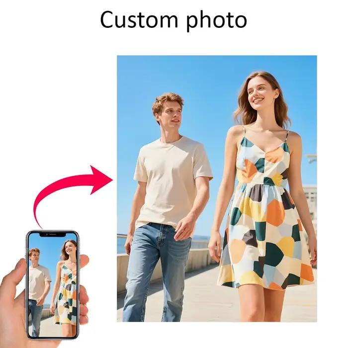 1 toile photo personnalisée, cadre en bois DIY ou affiche sans cadre en option, cadeau exclusif pour