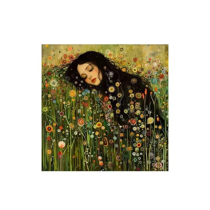 Peinture sur toile de Gustav Klimt, œuvre d'art célèbre, Femme élégante de Gustav Klimt, impressions
