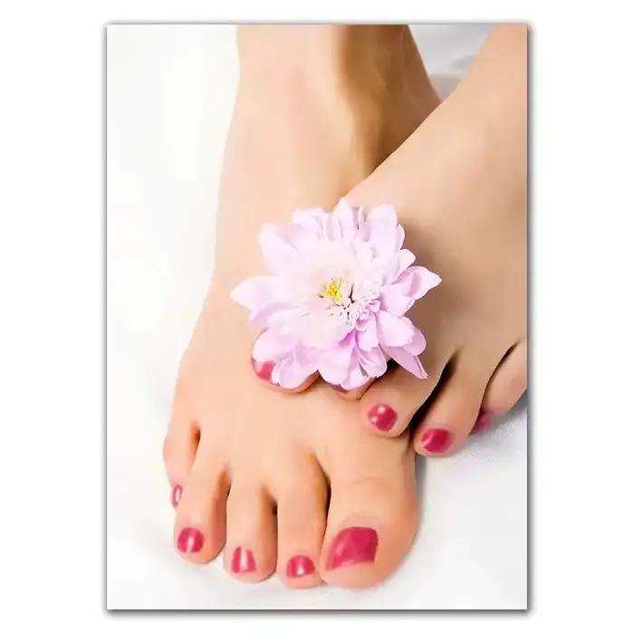 Peinture d'art de toile de mode de manucure, impression colorée de nials de pied, mur d'affiche pour