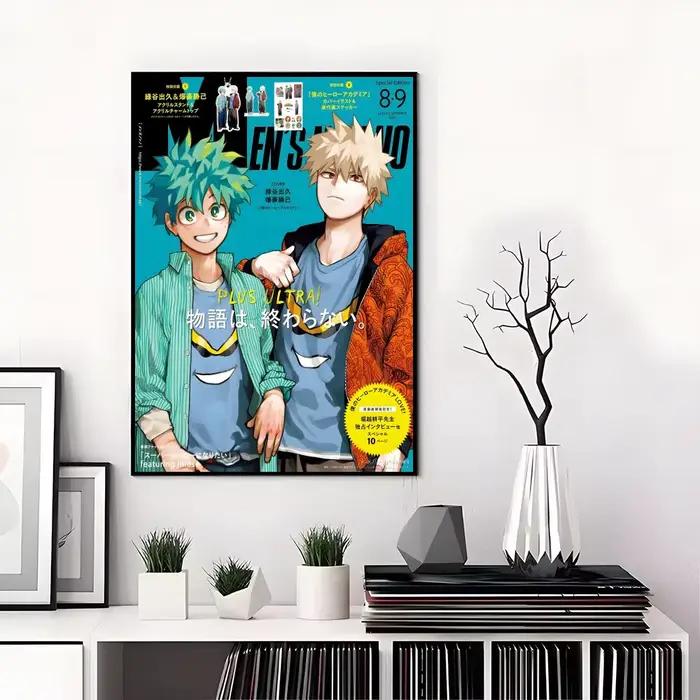 Affiche M-My Hero Academia, autocollants haute définition, adaptés à la chambre à coucher, au salon,