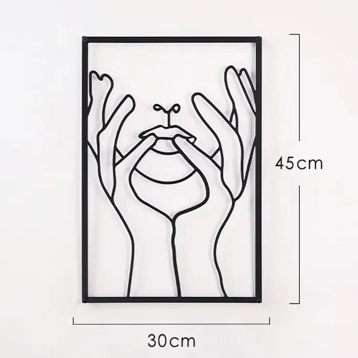 Art mural abstrait pour fille nue unique, peinture minimaliste moderne, décor de salon, salon de cha
