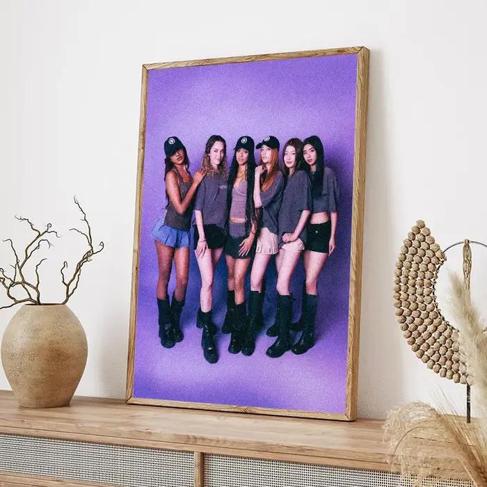 Affiche de groupe de musique chaud K-KATSEYE, affiches HD, décor artistique pour la maison, le salon