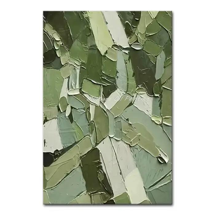 Mintura, peinture à l'huile sur toile de terrain de Tennis vert à Texture abstraite peinte à la main