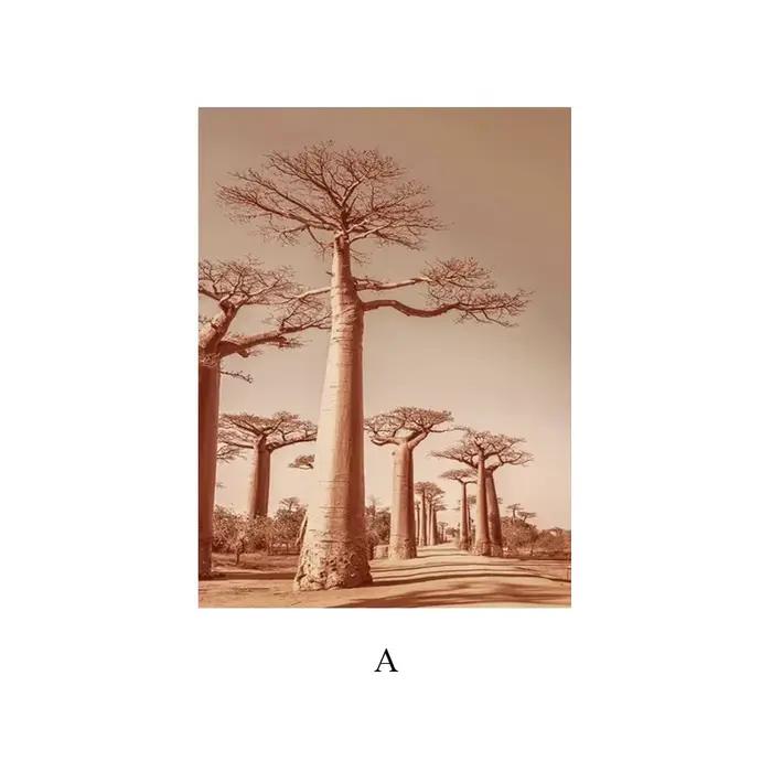 Peinture décorative de style nordique pour salon, combinaison de paysages modernes et minimalistes, 