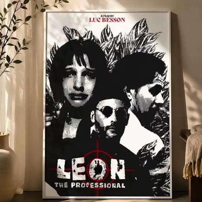 Affiche de film classique L-Leon The P-Professional, imperméable, à coller, décoration murale modern