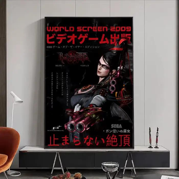 Poster autocollant mural du jeu Bayonetta 3, autocollant mural imperméable, auto-adhésif, Art HD, dé