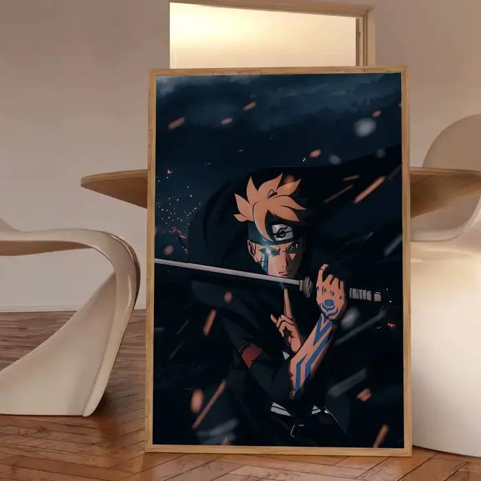 Affiches de personnages d'anime U-Uzumaki Boruto, impression HD, décoration murale Vintage pour la m