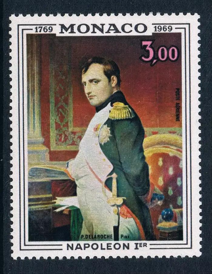 MNH-Timbre de la poste de Monaco, anniversaire de Napoléon 1969, peinture, neuf, ensemble de 1 pièce