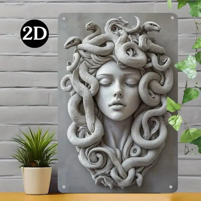 Décoration murale en métal aluminium sur le thème de la Méduse, adaptée aux maisons, bars, bureaux, 