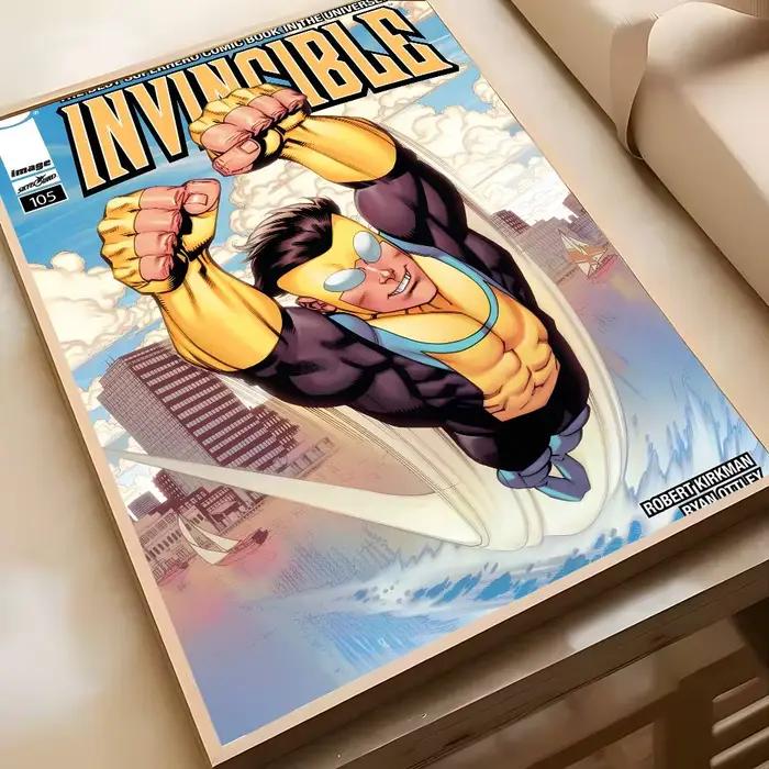 Affiche de bande dessinée i-invincible-mt, série d'animation de super-héros, avec imprimés, décorati