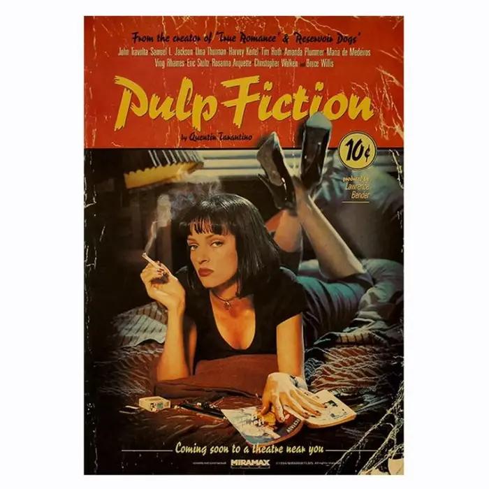 Pulp Fiction – affiche Vintage rétro nostalgie, vieux film classique, décoration de maison, affiches