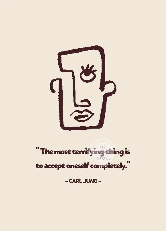 Affiche Carl Jung Carl Rogers, décoration de bureau thérapeutique, art psychologique, citations insp