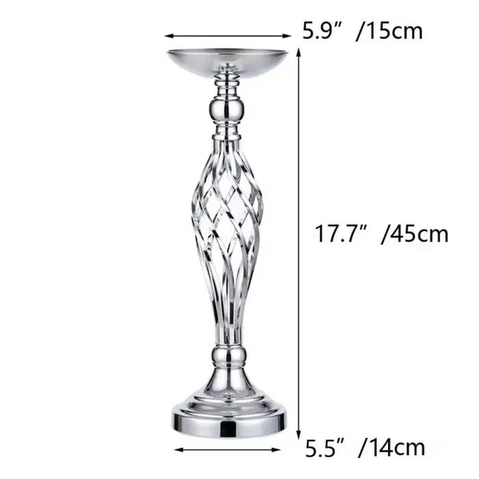 Bougeoir de table en fer doré pour la maison, vase, chemin torsadé, fleur de mariage, accessoires de