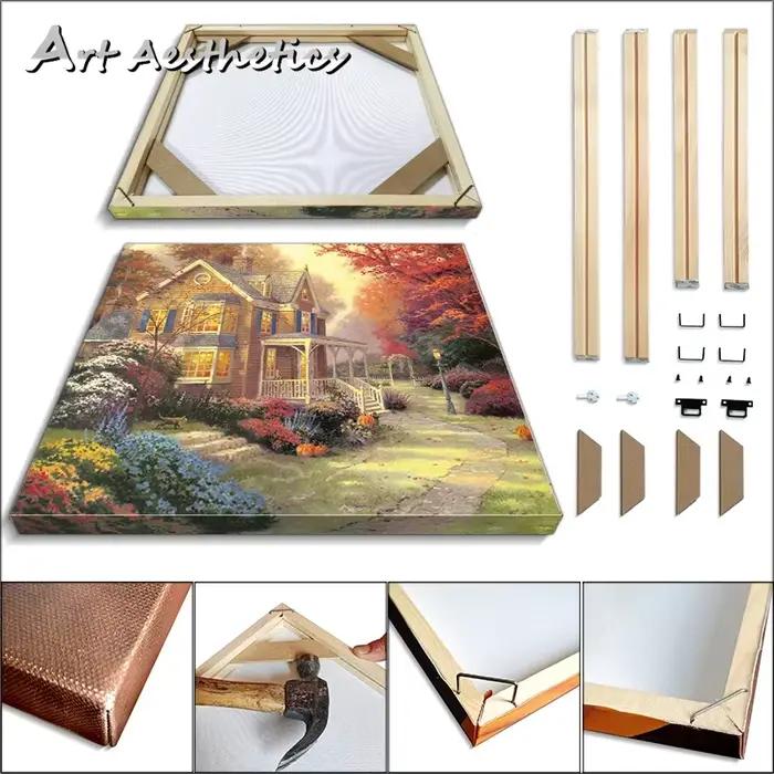Cadre Photo en bois massif naturel, grand cadre Photo, peinture sur toile, cadre photo d'affiche, pe