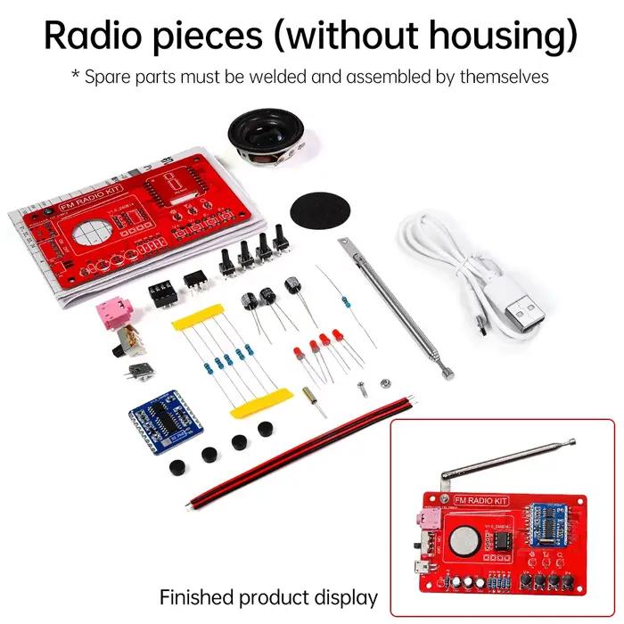 Kit de soudure radio FM RDA5807 87-108 MHz pour le bricolage, idéal pour l'enseignement scolaire et 
