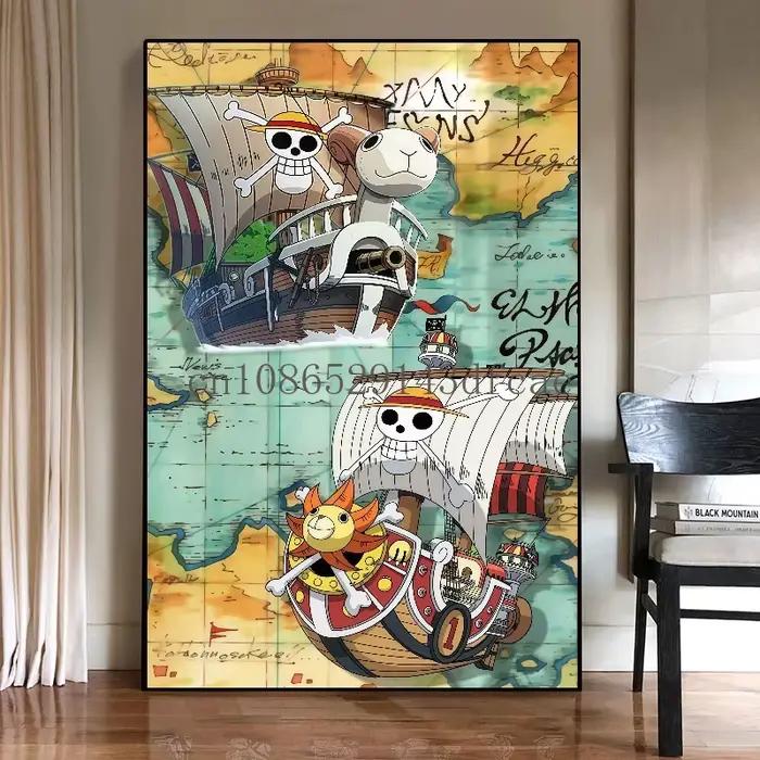 Affiche une pièce de dessin animé Ship One, peinture sur toile imprimée, Art Mural adapté au café, d