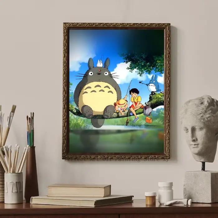 Studio Ghibmovies Anime T-Totoro Cartoon Poster, Papier Imprimé, Classique, Maison, Salon, Chambre, 