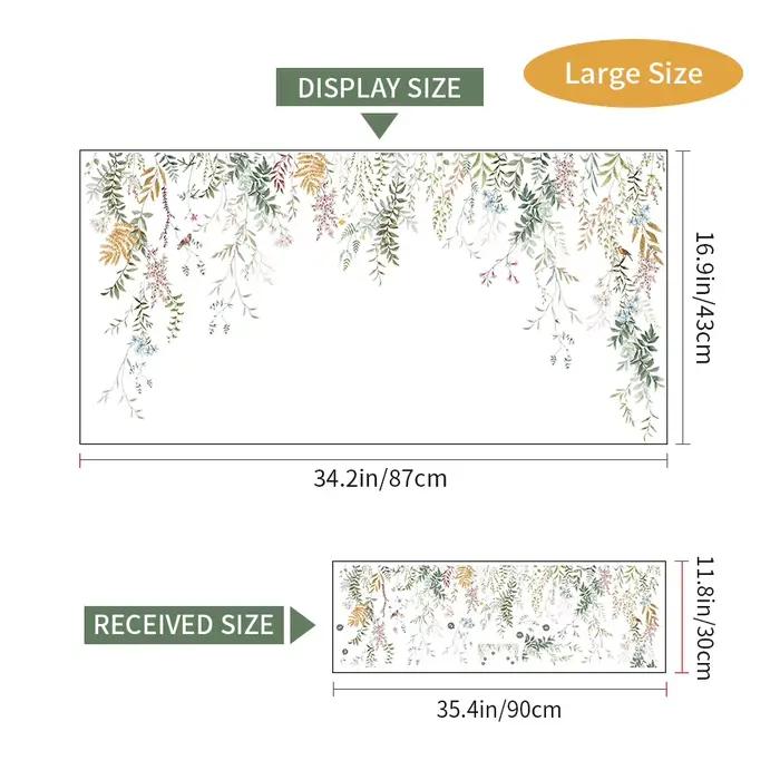 Autocollants muraux à encre arbre de vigne vert pour salon chambre maison fond décoration murale aut