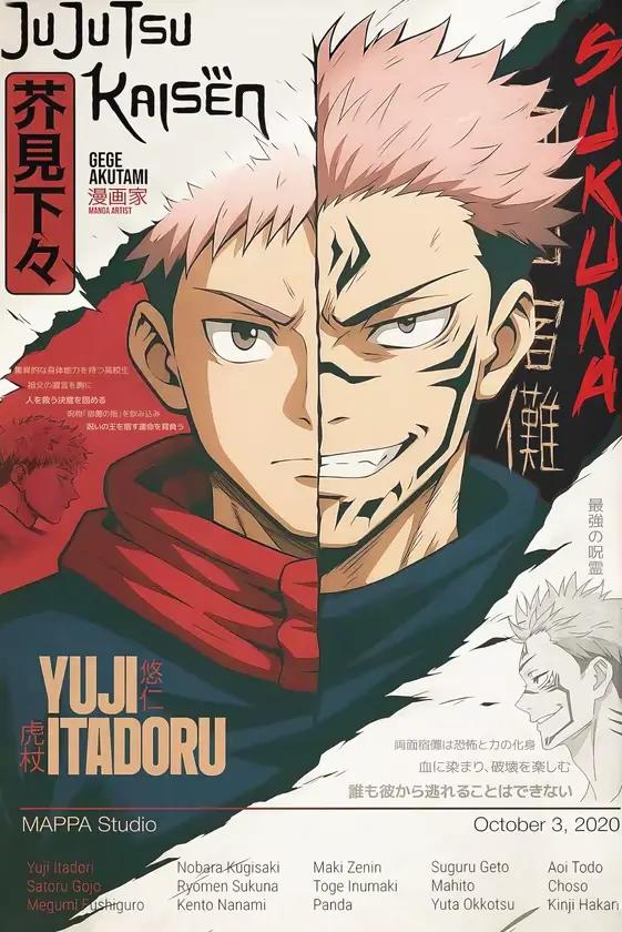 Affiches et imprimés d'art Pop Anime Jujutsu Kaisen, décoration murale Manga Yuji Itadori Gojo Sator