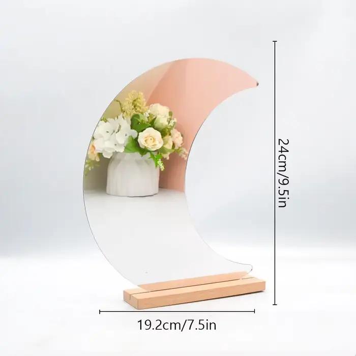 Miroir décoratif irrégulier INS, base en bois, nuage acrylique simple, miroir de maquillage, seau de