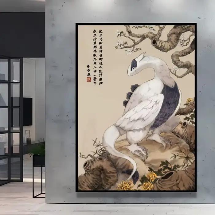Peinture sur toile Pokemon Lugia, affiche de personnage de dessin animé, image qui ne se décolore pa