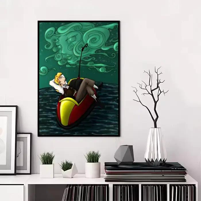 Affiche sur toile de calligraphie, peinture du Secret de l'île des singes: sans plis, imperméable, D