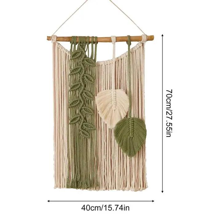 Tapisserie murale Boho en macramé, couleur tissée à la main, ornement mural suspendu, décoration art