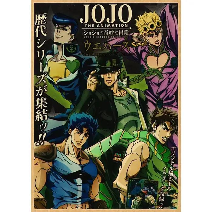 Affiches JOJO 2022, affiche d'anime vintage, peinture sur toile de l'animation JoJo's Bizarre Advent