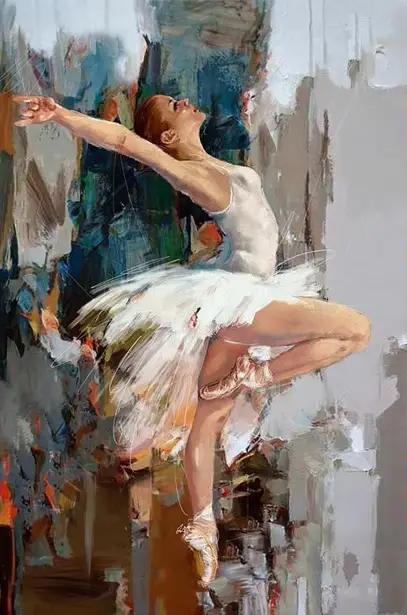 Peinture sur toile de séparés euse de ballet de mode pour la décoration de la maison, ballerine HT, 