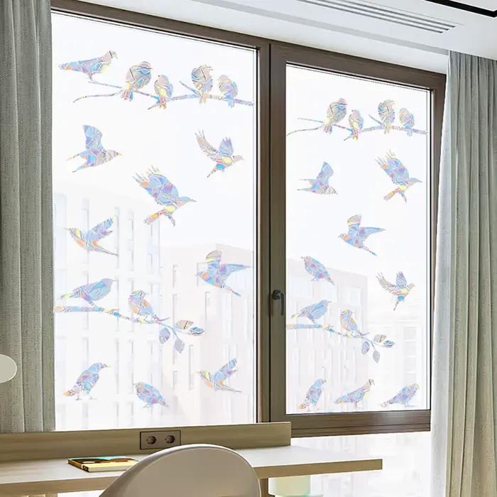 Autocollants oiseaux volants pour fenêtre, étiquette anti-collision, pour porte en verre
