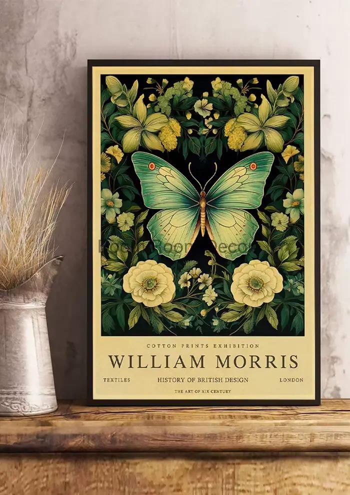 Affiches Vintage William Morris, papier Kraft nostalgique imprimé café, décoration de la maison, Cha