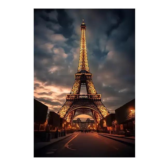 Photographie Photo Paris-tour Eiffel la nuit affiche HD mur Art toile impression peinture photos pou