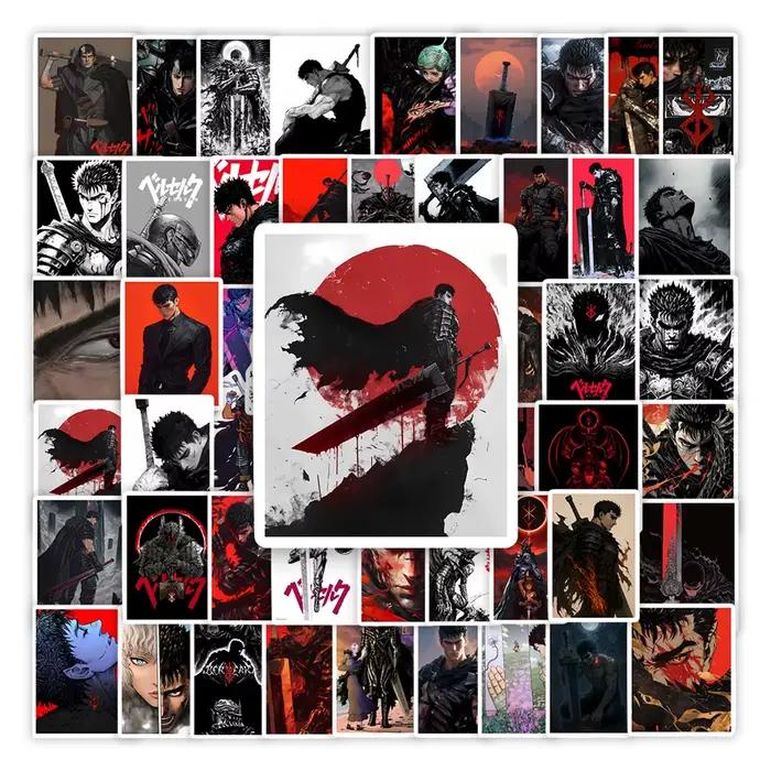 Autocollant d'illustration Manga Berserk, 10/30/60 pièces, jouet pour bricolage, cadeau, Graffiti ét