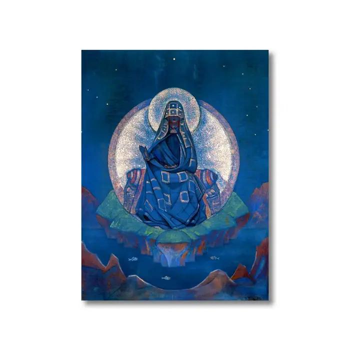 Affiche d'art mural imprimée de la vierge marie, icône religieuse, décoration de maison de notre dam