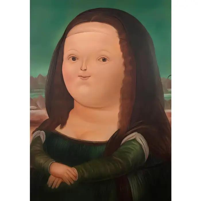 Affiche d'œuvres d'art de Fernando Botero, Portrait de danseuse de personnes, peinture sur toile lat