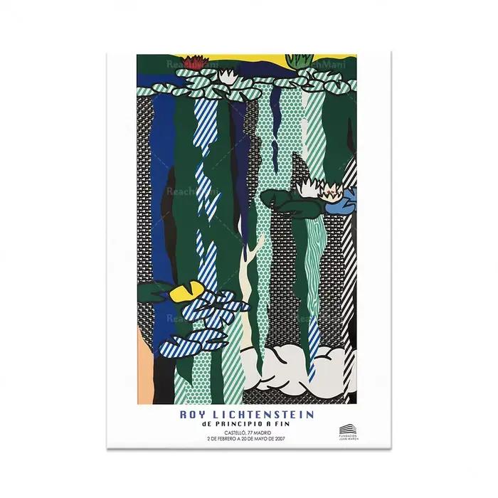 Roy Lichtenstein imprimés de paysages chinois, nénuphars et nuages imprimés, art paysager, affiches 