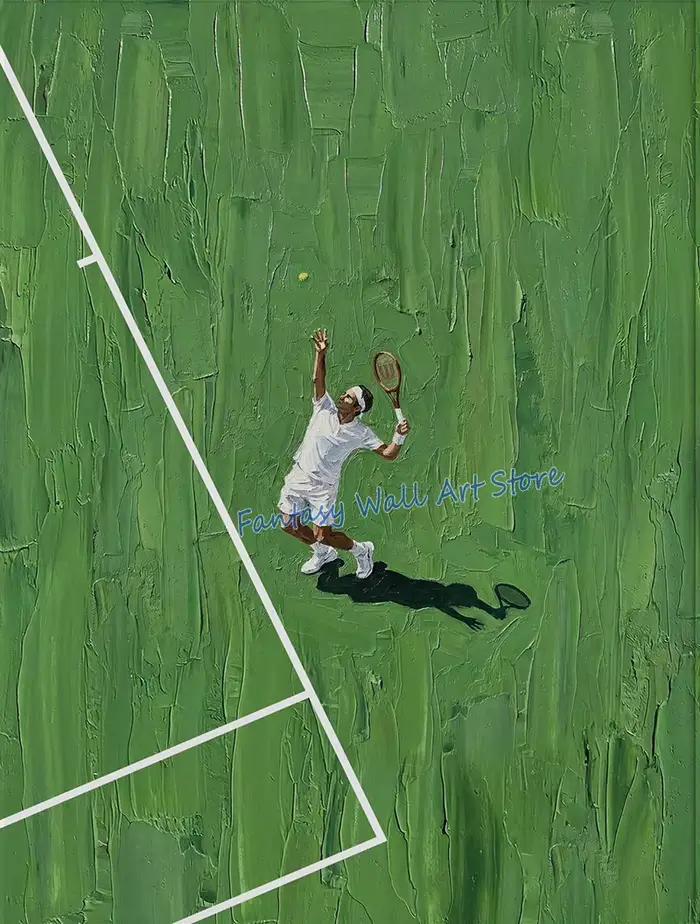 Affiche de tennis, peinture sur toile inspirée de la légende du sport, champion du monde de tennis, 