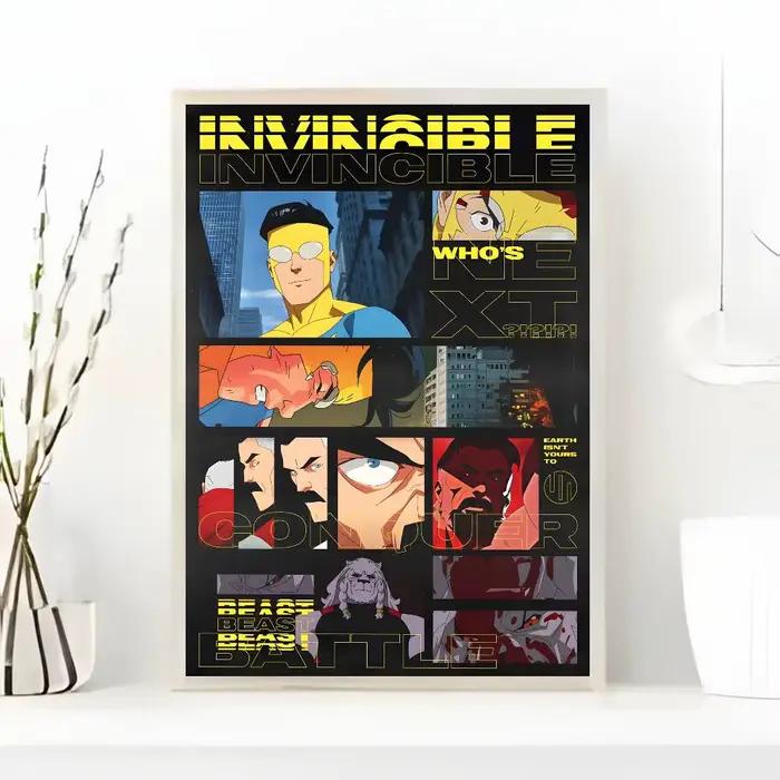 Affiche d'images de dessins animés I-InvincibleS, avec imprimés, décoration de maison, chambre à cou