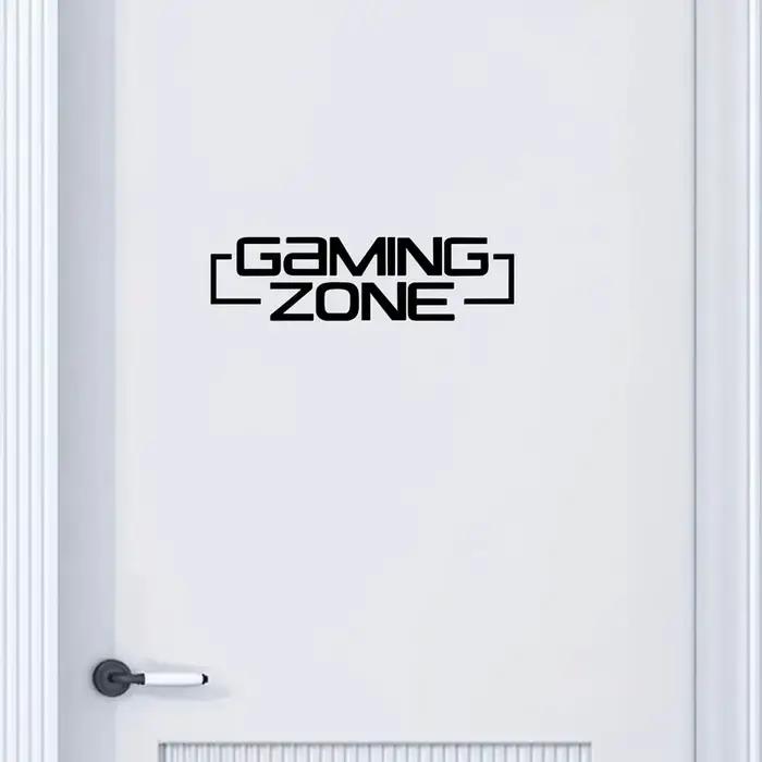 Décor de Zone de jeu-texte audacieuse « ZONE de GAMING », décoration moderne de salle de jeu-autocol