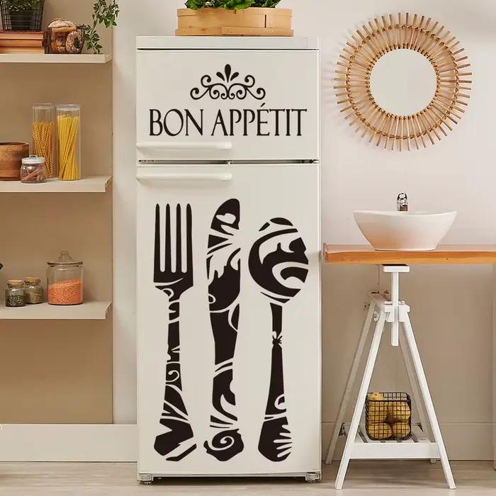 [1 autocollant de cuisine créatif] 1 pièce nouvel couteau et fourchette autocollant de réfrigérateur